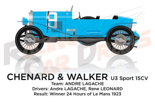 Chenard Walcker Sport n.9 winner 24 Hours of Le Mans 1923