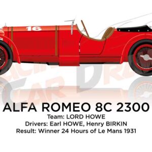 Alfa Romeo 8C 2300 n.16 winner 24 Hours of Le Mans 1931