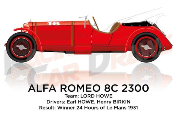 Alfa Romeo 8C 2300 n.16 winner 24 Hours of Le Mans 1931