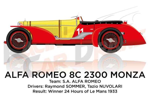 Alfa Romeo 8C 2300 Monza n.11 winner 24 Hours of Le Mans 1933