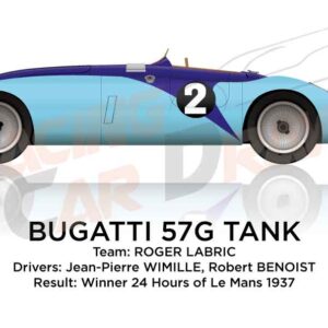 Bugatti 57G Tank n.2 winner 24 Hours of Le Mans 1937