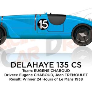 Delahaye 135 CS n.15 winner 24 Hours of Le Mans 1938