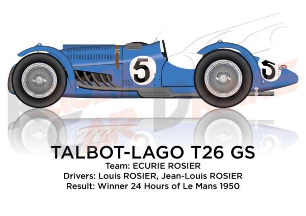 Talbot-Lago T26 GS n.5 winner 24 Hours of Le Mans 1950