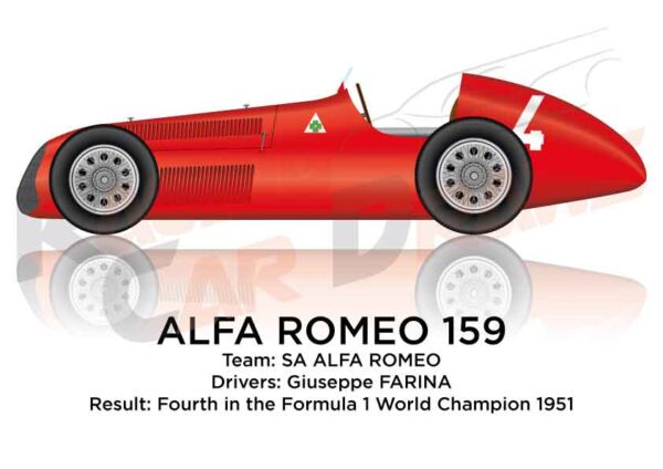 Alfa Romeo 159 fourth in the Formula 1 Champion 1951 with Farina