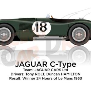 Jaguar C-Type n.18 winner 24 Hours of Le Mans 1953