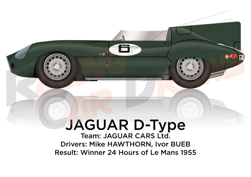 Slaapkamer onze Vliegveld Jaguar D-Type n.6 winner 24 Hours of Le Mans 1955