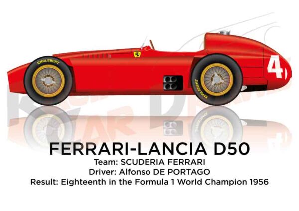 Ferrari - Lancia D50 Eighteenth Formula 1 World Champion 1956 with De Portago