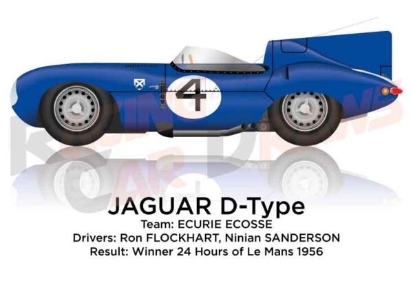 Jaguar D-Type n.4 winner 24 Hours of Le Mans 1956