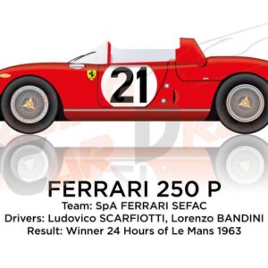 Ferrari 250 P n.21 winner 24 Hours of Le Mans 1963