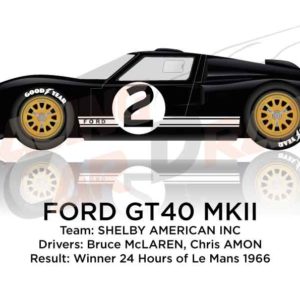 Ford GT40 MK II n.2 winner 24 Hours of Le Mans 1966