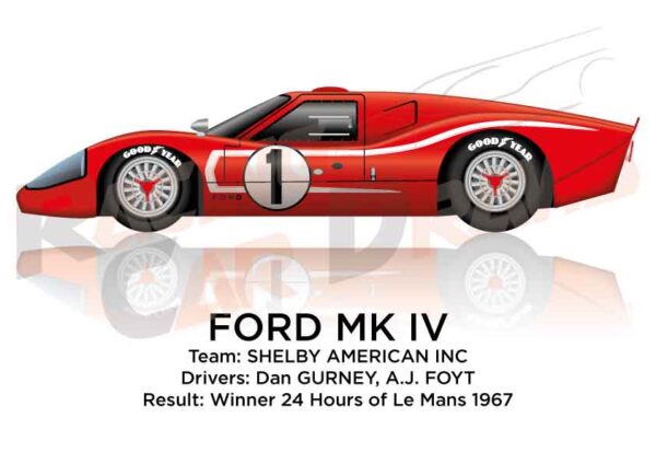 Ford MK IV n.1 winner 24 Hours of Le Mans 1967 with Foyt and Gurney