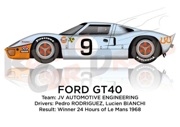 Ford GT40 n.9 winner 24 Hours of Le Mans 1968