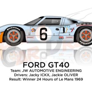 Ford GT40 n.6 winner 24 Hours of Le Mans 1969