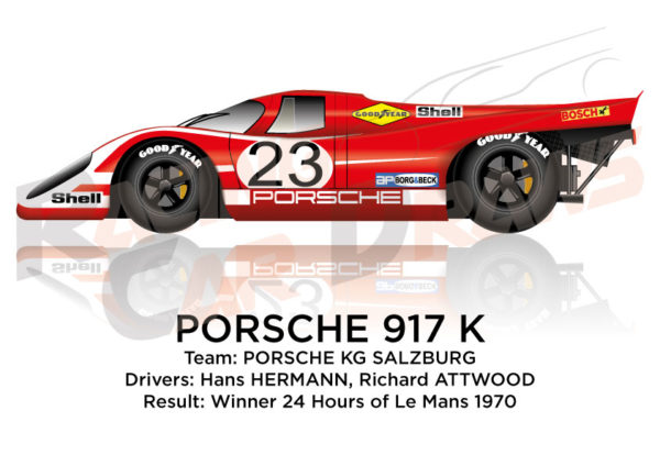 Porsche 917 K n.23 winner 24 Hours of the Le Mans 1970