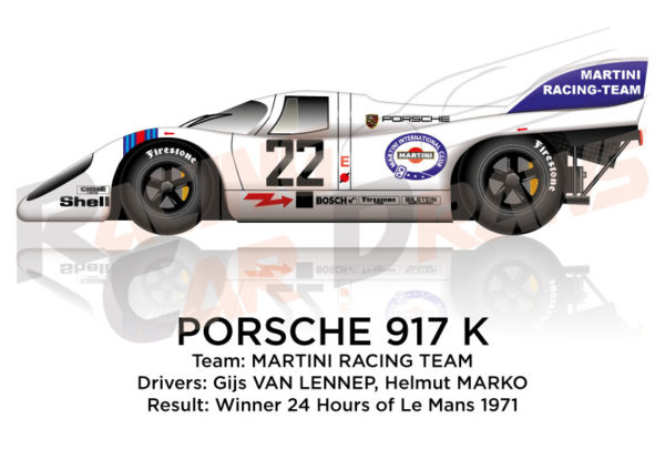 Porsche 917 K n.22 winner 24 Hours of Le Mans 1971