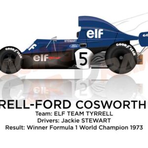 Tyrrell - Ford Cosworth 006 n.5 Formula 1 World Champion 1973
