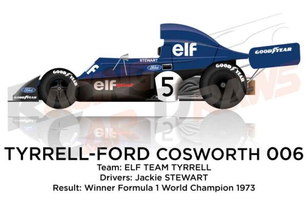 Tyrrell - Ford Cosworth 006 n.5 Formula 1 World Champion 1973