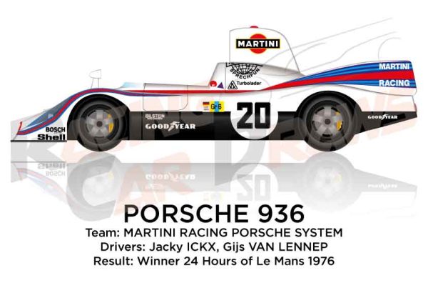Porsche 936 n.20 winner 24 Hours of Le Mans 1976