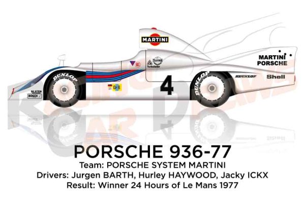 Porsche 936-77 n.4 winner 24 Hours of Le Mans 1977