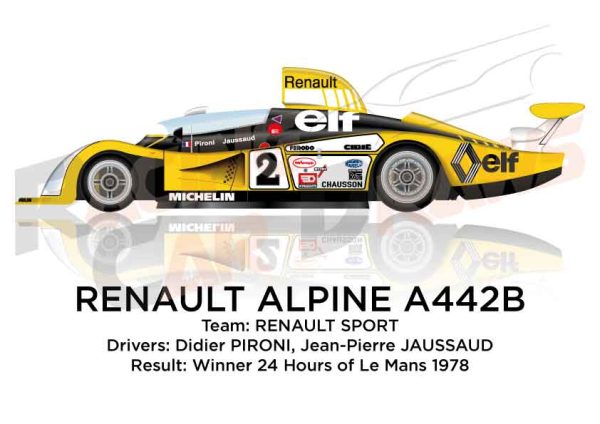 Renault Alpine A442B n.2 Winner 24 Hours of Le Mans 1978