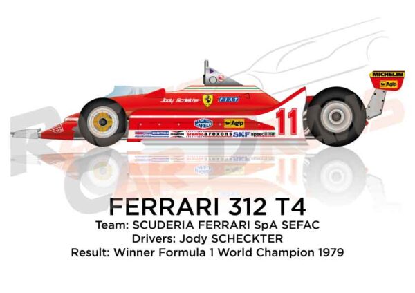 Ferrari 312 T4 n.11 winner Formula 1 World Champion 1979