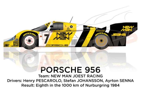 Porsche 956 n.7 eighth in the 1000 km of Nurburgring 1984