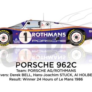Porsche 962C n.1 winner 24 Hours of Le Mans 1986