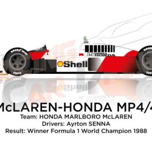 McLaren - Honda MP4/4 n.12 winner Formula 1 World Champion 1988