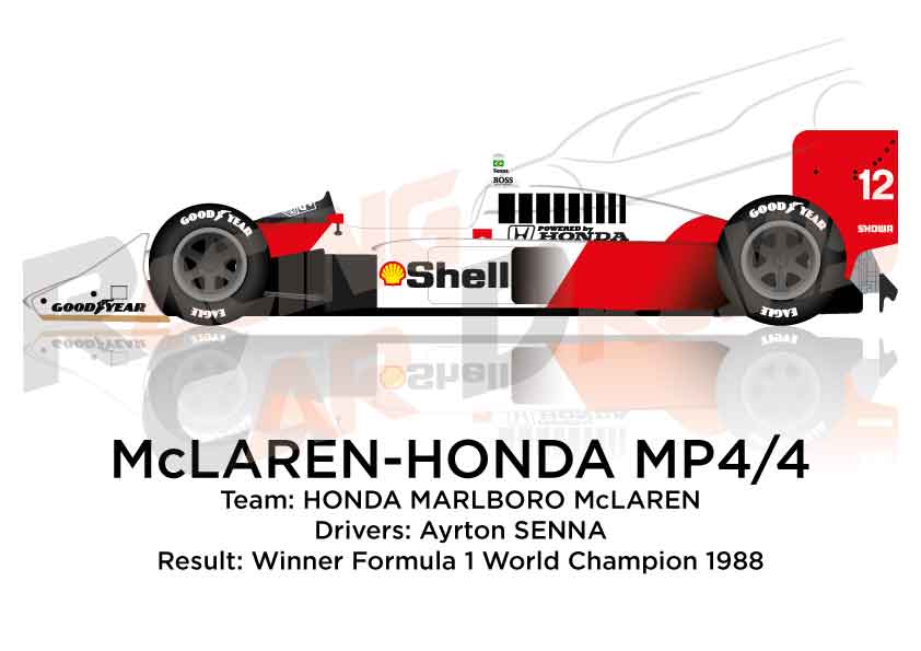McLaren - Honda MP4/4 n.12 winner Formula 1 World Champion 1988