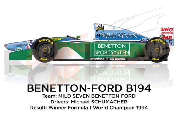 Benetton - Ford B194 Formula 1 Champion with Schumacher