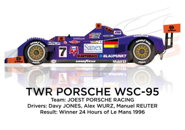 TWR-Porsche WSC-95 n.7 Winner 24 Hours of Le Mans 1996