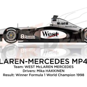 McLaren - Mercedes MP4/13 n.8 Formula 1 World Champion 1998