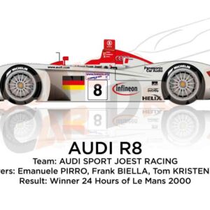 Audi R8 n.8 Winner 24 Hours of Le Mans 2000