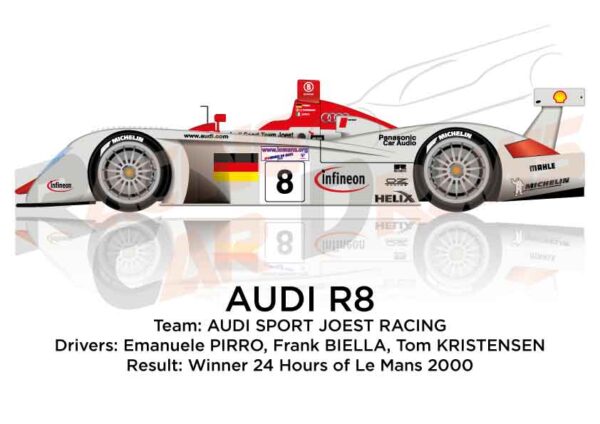Audi R8 n.8 Winner 24 Hours of Le Mans 2000