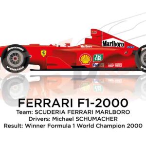 Ferrari F1 2000 n.3 winner Formula 1 World Champion 2000