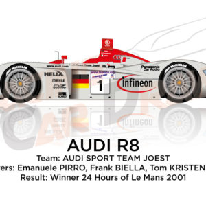 Audi R8 n.1 winner the 24 Hours of Le Mans 2001