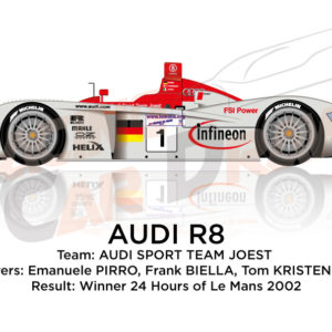 Audi R8 n.1 winner in the 24 Hours of Le Mans 2002
