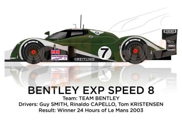Bentley EXP speed 8 n.7 Winner 24 Hours of Le Mans 2003