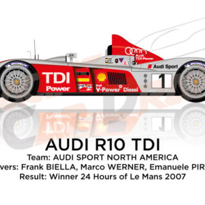 Audi R10 TDI n.1 Winner 24 Hours of Le Mans 2007