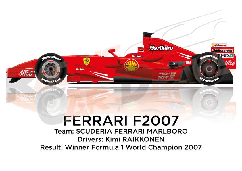 Ferrari F2007 n.6 winner Formula 1 World Champion 2007