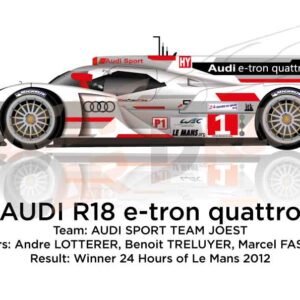 Audi R18 e-tron quattro n.1 Winner 24 Hours of Le Mans 2012