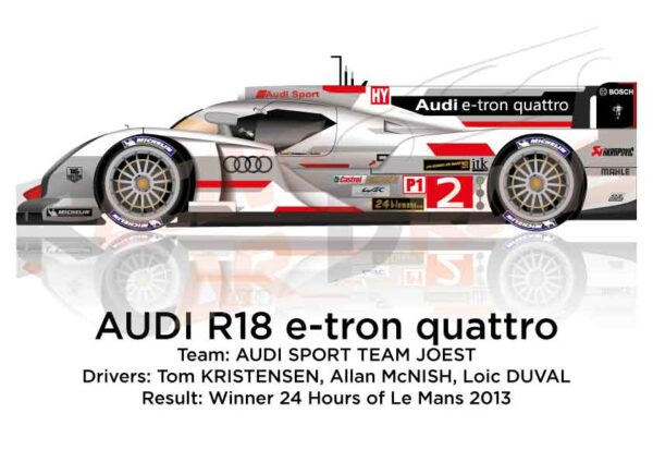 Audi R18 e-tron quattro n.2 winner 24 hours of Le Mans 2013