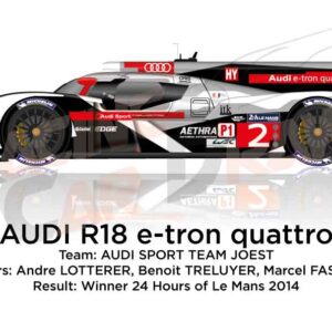 Audi R18 e-tron quattro n.2 winner 24 Hours of Le Mans 2014
