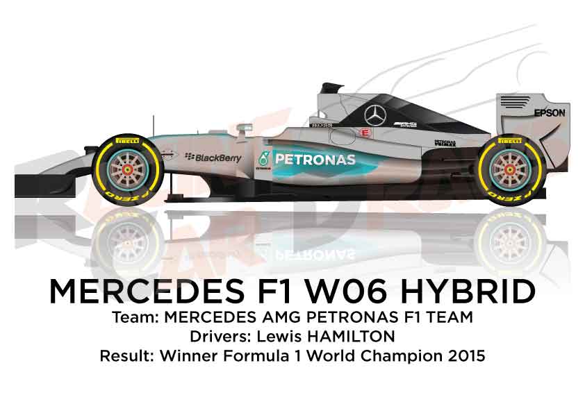 Mercedes F1 W06 Hybrid n.44 winner Formula World Champion 2015