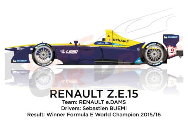 Renault Z.E. 15 n.9 winner Formula E World Champion 2016