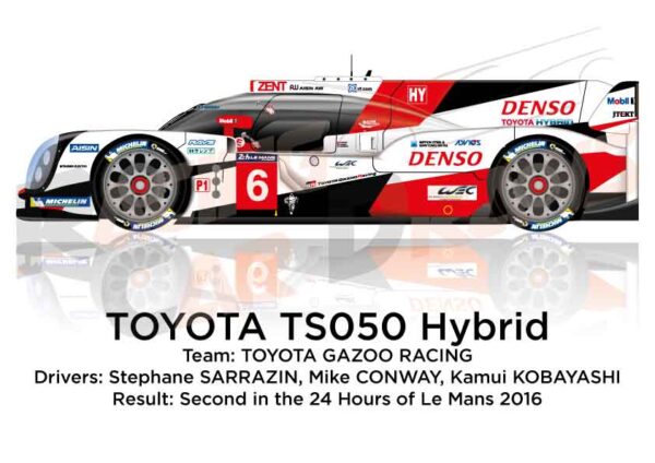 Toyota TS050 hybrid n.6 second at the 24 Hours of Le Mans 2016