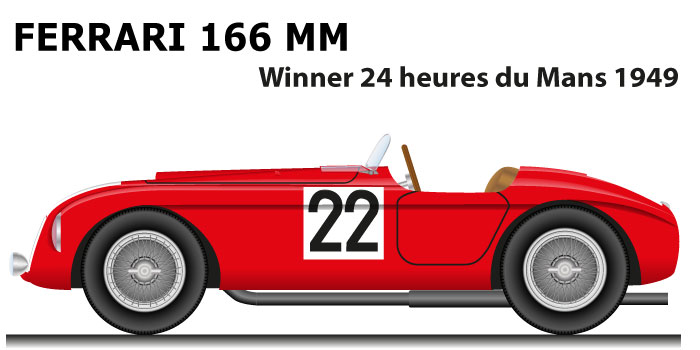 Ferrari 166 MM n.22 winner 24 Hours of Le Mans 1949 with Chinetti, Thomson