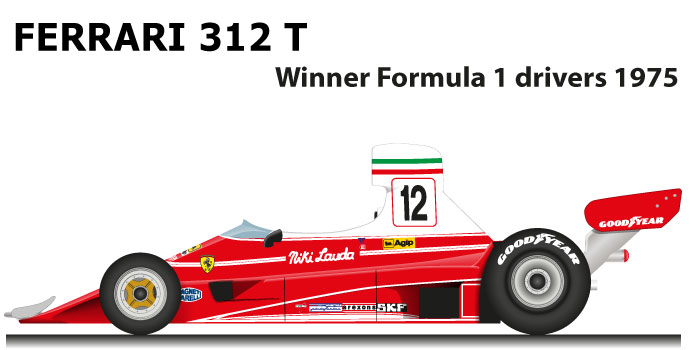 Ferrari 312 T n.12 winner Formula 1 World Champion 1975