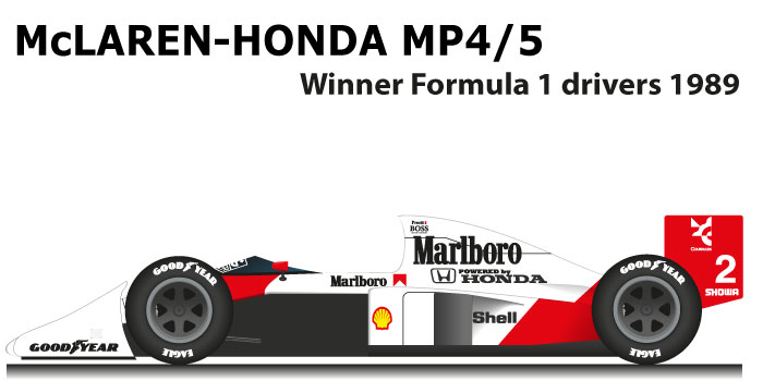 McLaren Honda MP4/5 Formula 1 Champion with Alain Prost