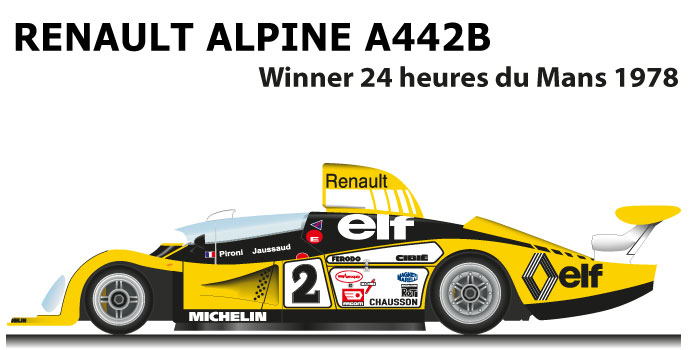 Renault Alpine A442 n.2 Winner 24 Hours of Le Mans 1978